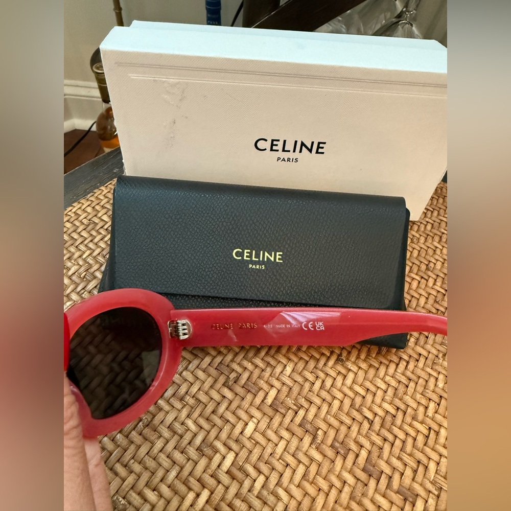 Celine Triomphe 52mm oval Sunglasses - Picture 7 of 9